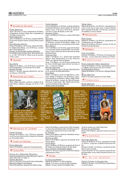 Citas ineludibles... 36 AGENDA