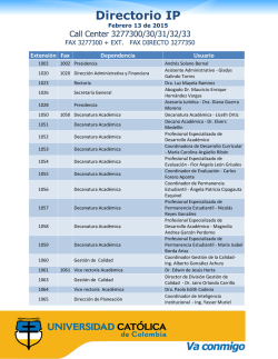 Directorio - Universidad Catolica de Colombia