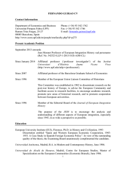 FERNANDO GUIRAO CV Contact Information Department of