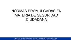 normas promulgadas en materia de seguridad ciudadana