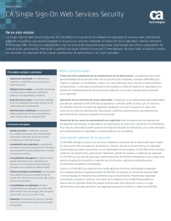 CA Single Sign-On Web Services Security