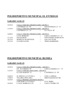 Horario fin de semana 14-02-15