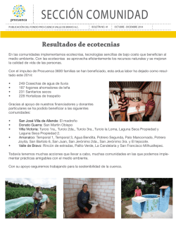 SECCI&Oacute;N COMUNIDADES bajo - Fondo Procuenca Valle de Bravo