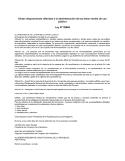 Ley N&Acirc;&deg; 26664_ Disposiciones Referidas a la Adminis
