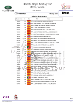 Orden de Salida - Ecuestre Online