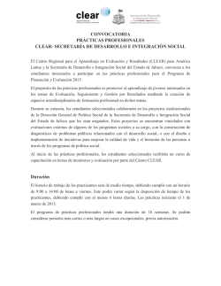 CONVOCATORIA PR&Aacute;CTICAS PROFESIONALES JALISCO