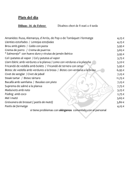Plats del dia