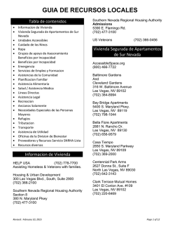guia de recursos locales - Southern Nevada Regional Housing