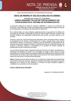 nota de prensa n&ordm; 022-2015-gra/gg/uc