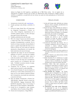 condiciones campeonato amateur junko golf club