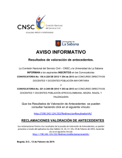 AVISO INFORMATIVO - concurso docentes y directivos docentes