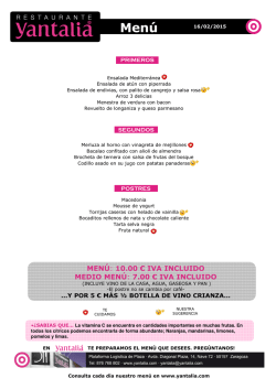 MEN&Uacute; DEL D&Iacute;A