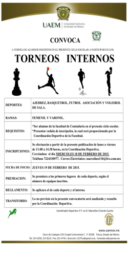 Convocatoria - Facultad de Contadur&iacute;a y Administraci&oacute;n.