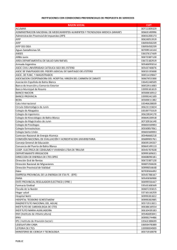 Anexo Instituciones con Condiciones Preferenciales