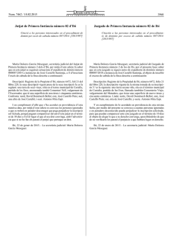 Citaci&oacute; a les persones interessades en el procediment de domini