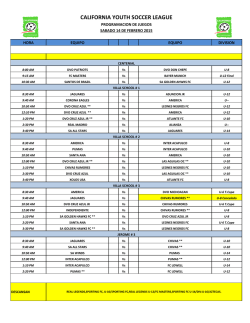 CALIFORNIA YOUTH SOCCER LEAGUE