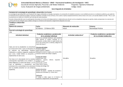 Gu&iacute;a integrada de actividades ERA 2015I