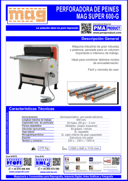 PERFORADORA PEINES MAG SUPER 600 G
