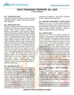 Crucero Trasandino Terrestre SCL a BUE