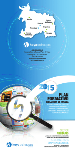 PLAN FORMATIVO - Comarca Hoya de Huesca