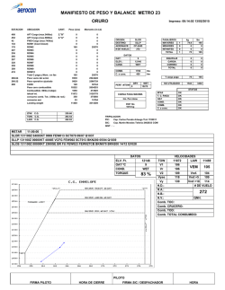 MANIFIESTO DE PESO Y BALANCE METRO 23 ORURO 83 % 272