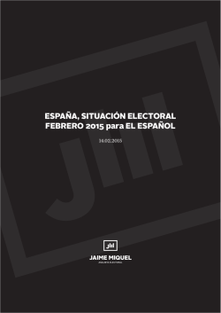 ESPA&Ntilde;A, SITUACI&Oacute;N ELECTORAL FEBRERO 2015 para EL