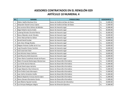 ASESORES CONTRATADOS EN EL RENGL&Oacute;N 029