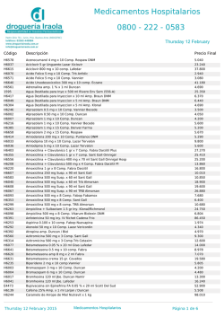 Medicamentos Hospitalarios 0800 - 222