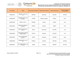 COMISI&Oacute;N DE AUTORIZACI&Oacute;N SANITARIA DIRECCI&Oacute;N