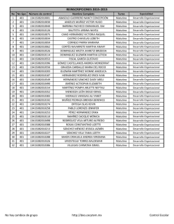 REINSCRIPCIONES 2015-2015 - CECyTEM Plantel Chimalhuac&aacute;n