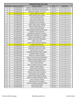 REINSCRIPCIONES 2015-2015 - CECyTEM Plantel Chimalhuac&aacute;n