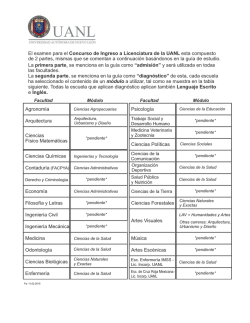 Tipos de examen por escuela participante