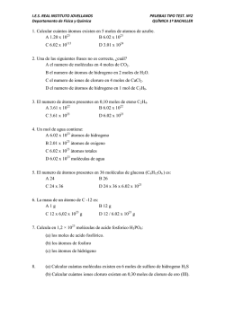 1. Calcular cu&aacute;ntos &aacute;tomos existen en 5 moles de
