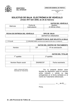 solicitud de baja electr&oacute;nica de veh&iacute;culo