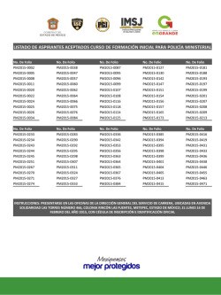 Resultados de la convocatoria 2015. Polic&iacute;a Ministerial