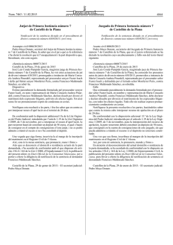 Notificaci&oacute; de la sent&egrave;ncia dictada en el procediment de divorci