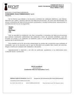 comunicado - Villas de Torremolinos