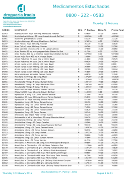 Medicamentos Estuchados 0800 - 222