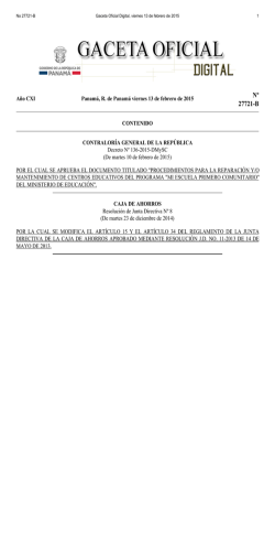 Gaceta No. 27721-B - Gaceta Oficial Digital