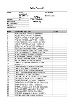 LListat distribuci&oacute; per aula