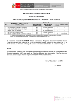 INFORME N&ordm;0171-2009