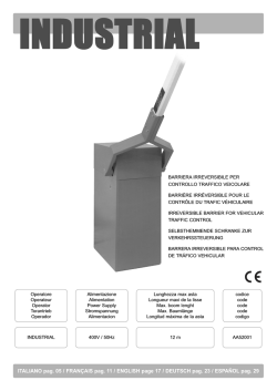 ITALIANO pag. 05 / FRAN&Ccedil;AIS pag. 11 / ENGLISH page 17