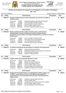 2015 &Aacute;rea: E Humanidades - Vicerrectorado de Investigaci&oacute;n