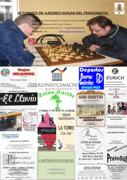 III TORNEO DE AJEDREZ HOGAR DEL PENSIONISTA.
