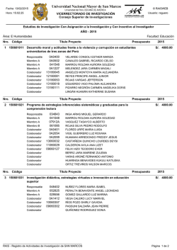 Facultad de Educaci&oacute;n - Vicerrectorado de Investigaci&oacute;n | UNMSM