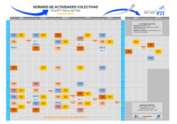 HORARIO DE ACTIVIDADES COLECTIVAS
