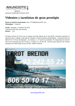 Videntes y tarotistas de gran prestigio