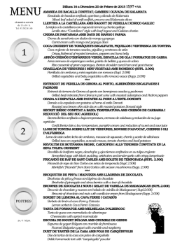 MEN&Uacute; 4 gats diario A4 SEMANAL