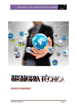 memoria t&eacute;cnica de proyecto tecnol&oacute;gico Divina Infantita