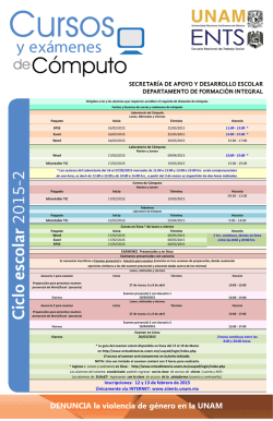 Ciclo escolar 2015-2 - Escuela Nacional de Trabajo Social